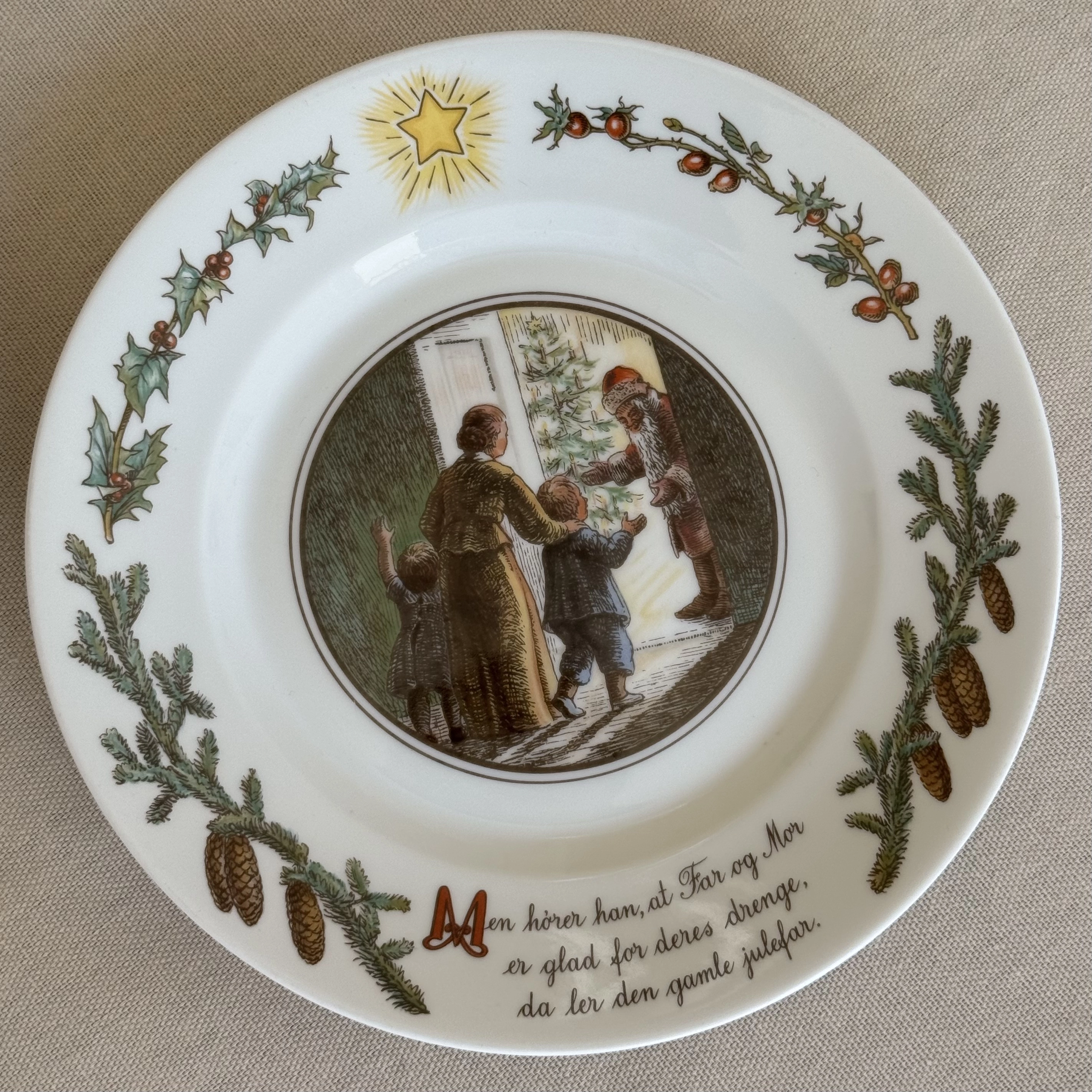 Новогодняя декоративная тарелка Royal Copenhagen No. 8